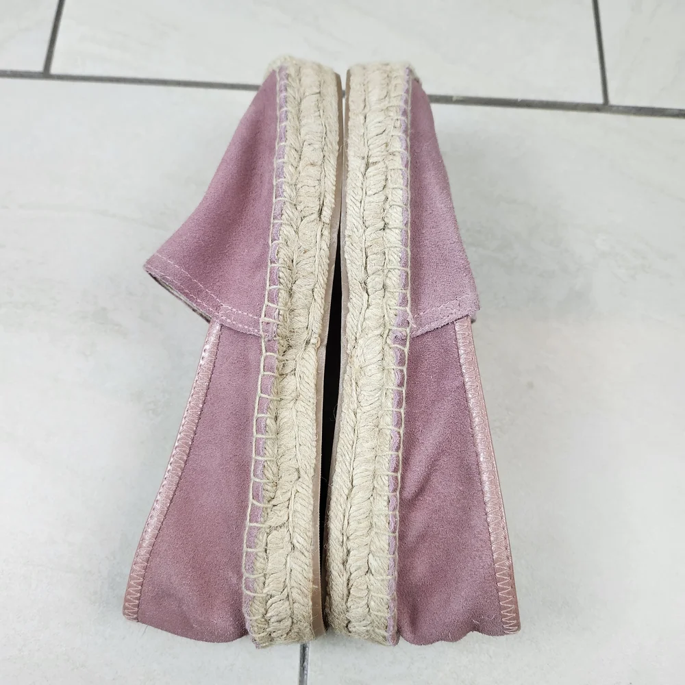 Jack Rogers women's Riley Suede Espadrille slip-on Flat shoes In Mauve 8.5 M - Picture 9 of 15